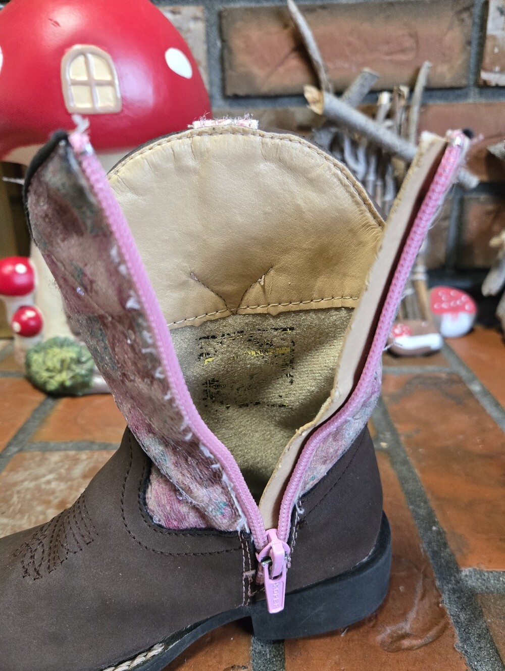 Roper Pink Floral Shine Boots - Picture 7 of 9